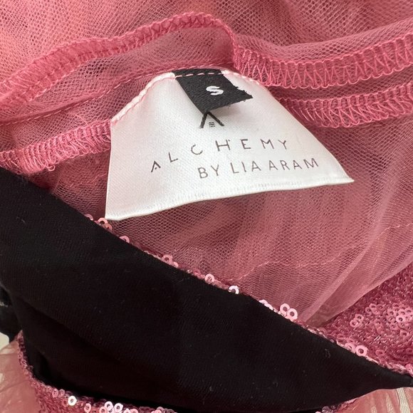 Alchemy ruffled-detail V-neck bodysuit pink - Picture 2 of 3